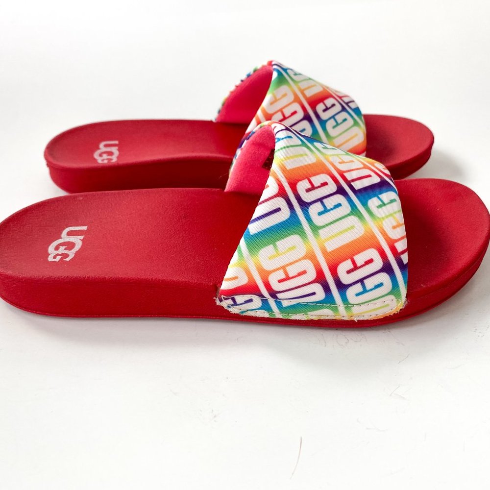 UGG Little Kid's & Kid's Logo Pool Slides - Picture 4 of 8